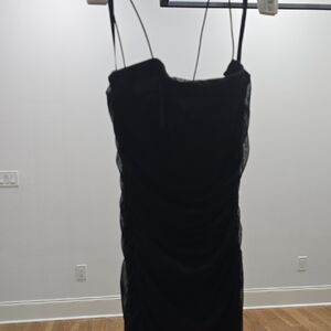 B Darlin Chic Black Strapless Dress